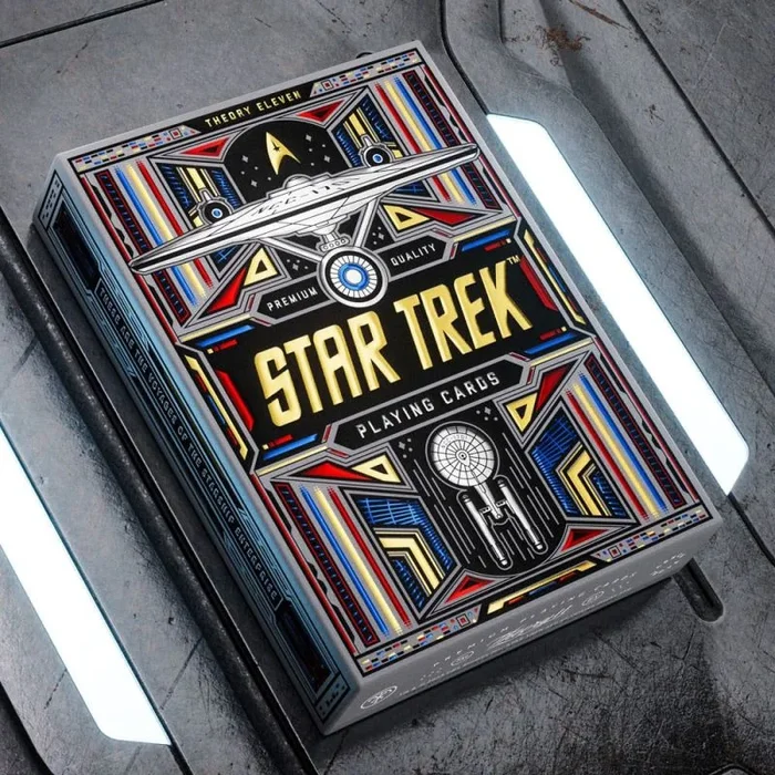 theory11 Star Trek Light – Cartas de juego premium, índice estándar de tamaño de póquer, cartas de lujo