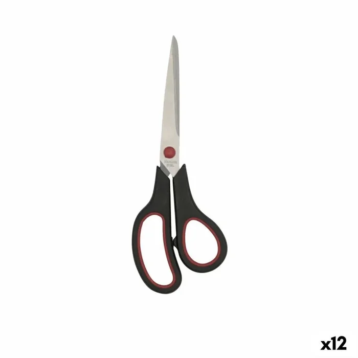 Tijeras de cocina quid rico negro rojo metal 21 cm (12 unidades)