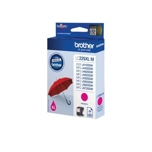 Tinta brother lc-225xlm magenta alta capacidad 1.200pag