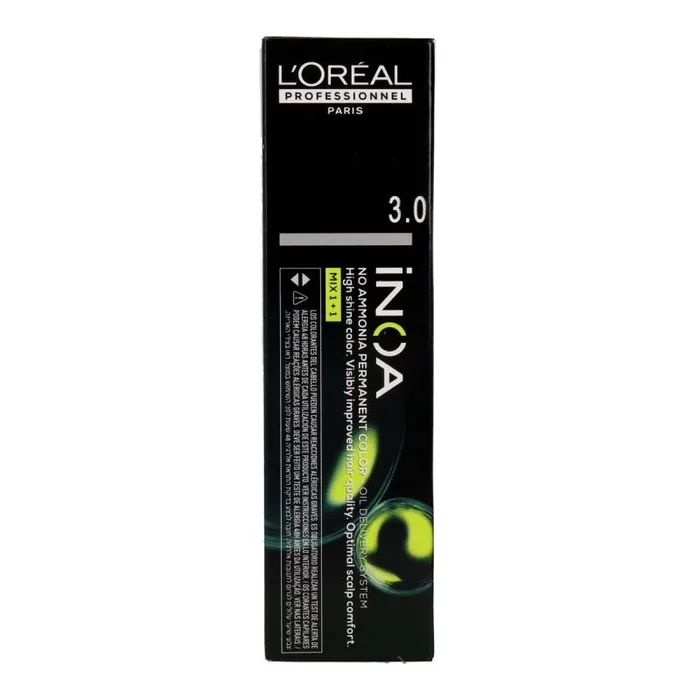 Tinte permanente l’oreal professionnel paris inoa color nº 3.0 60 g
