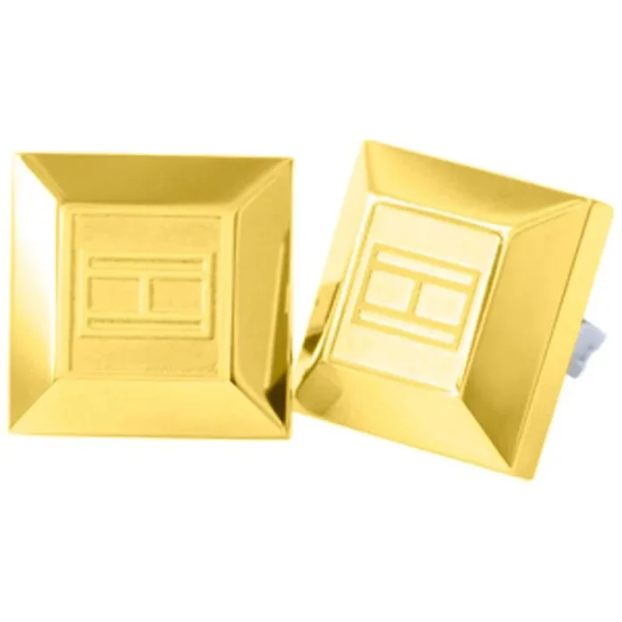 Tommy Hilfiger Pendientes de mujer 333 oro amarillo esmalte 1 cm-2700646, Esmalte, Sin indicación