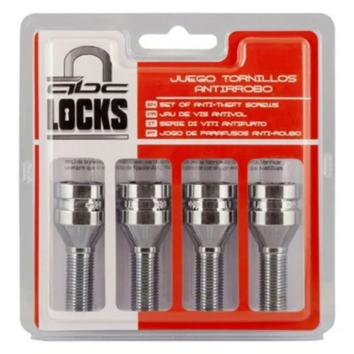Tornillos antirrobo bc corona 12×125 l28 17/19 plata (4 uds)