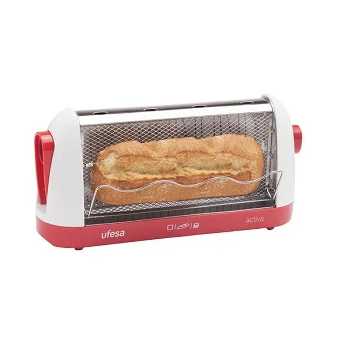 Tostador de pan ufesa tt7963 activa – 700w – para todo tipo de pan – rejilla protectora – pinzas para extraer el pan