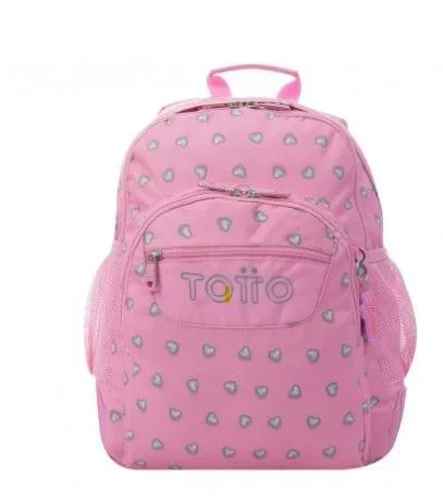 TOTTO Mochila escolar corazones rosas – Crayoles