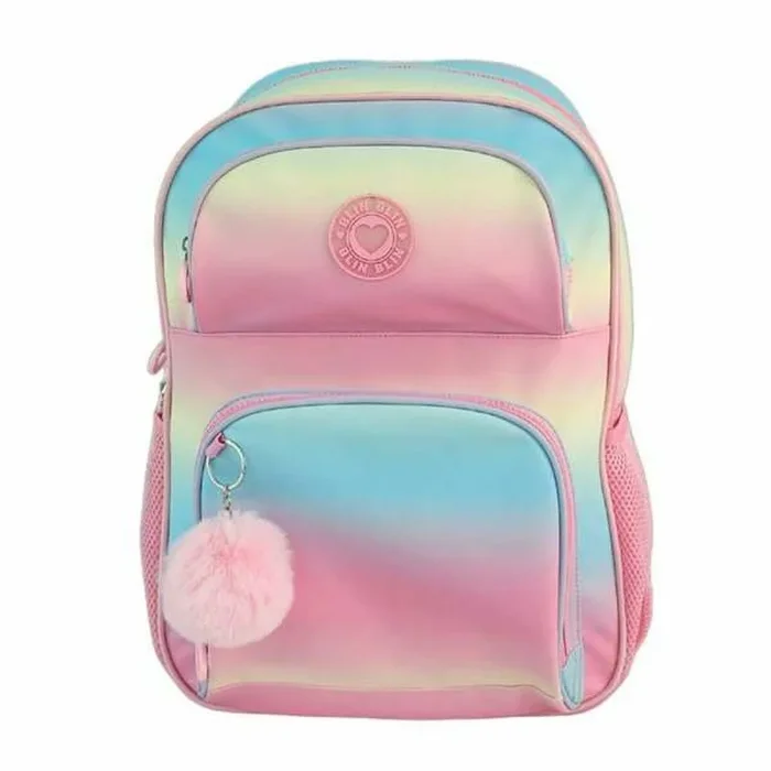 Toybags mochila primaria blin blin gradient pink doble compartimento 44x31x17cm adaptable a carro