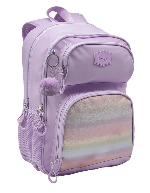 TOYBAGS Mochila Primaria Blin Lavanda 42 X 31 X 17 CM Escolar Unisex niños, Negro, L