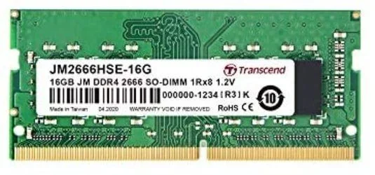 Transcend JetRam JM2666HSE-16G módulo de memoria 16 GB 1 x 8 GB DDR4 2666 MHz