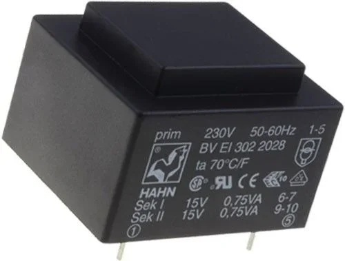 Transformador Encapsulado 12Vac 3,6VA Entrada 230V