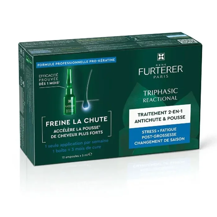 Tratamiento Anticaída René Furterer Triphasic Reacional – Marca: René Furterer, el empaque puede diferir