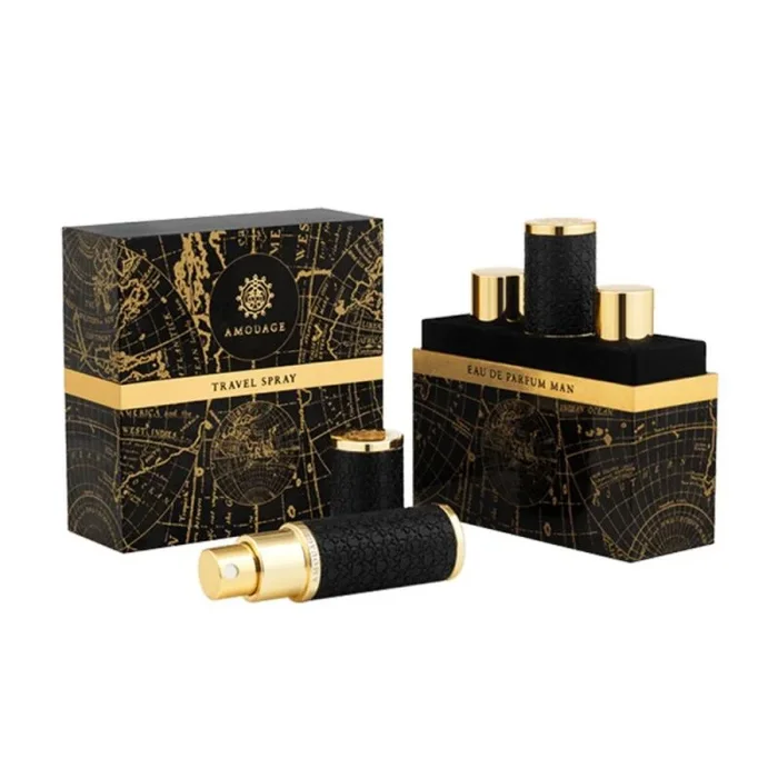 Travel set amouage: jubilation xxv, eau de parfum, for men, refill, 10 ml + jubilation xxv, eau de parfum, for men, refill, 10 ml + jubilation xxv, eau de parfum, for men, refill, 10 ml