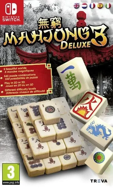 TREVA Entertainment Mahjong Deluxe 3 Estándar Alemán, Inglés, Español, Francés, Italiano, Holandés Nintendo Switch