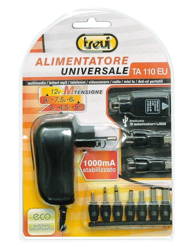 Trevi TA 110 E adaptador e inversor de corriente Interior Negro