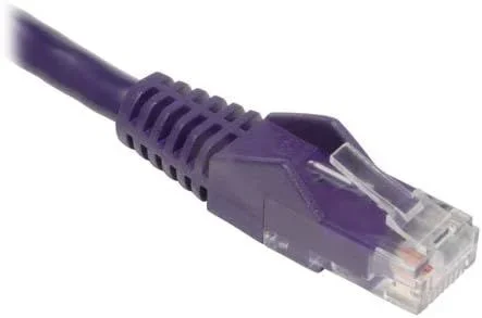 Tripp Lite N201-003-PU Cable Ethernet (UTP) Patch Moldeado Snagless Cat6 Gigabit (RJ45 M/M), Púrpura, 0.91 m 3 pies