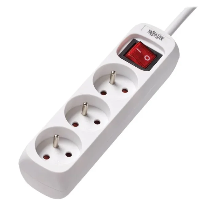 Tripp Lite PS3F15 limitador de tensión Blanco 3 salidas AC 220 – 250 V 1,5 m
