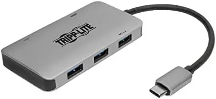 Tripp Lite U444-06N-H3U-C Adaptador Multipuerto USB-C, 4K HDMI, 3x Puertos USB-A, PD 3.0 de 100W, HDCP, Gris
