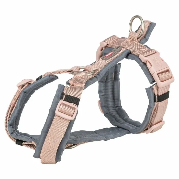 TRIXIE Arnés para perros Premium Trekking Correa Pechera Blush rosa/gris grafito