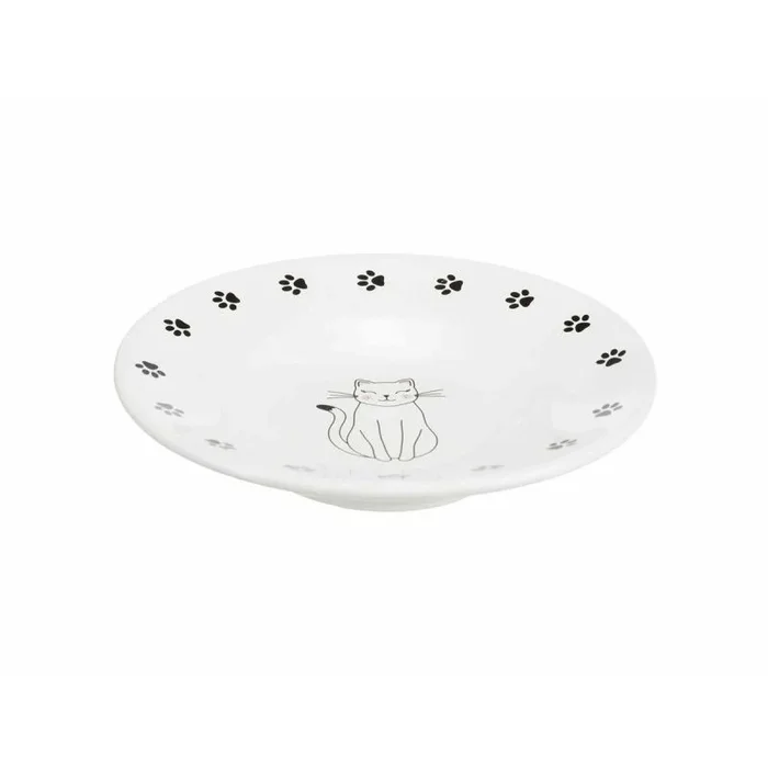 Trixie Comedero Cerámico Razas Hocico Corto,ø15cm, Blanco