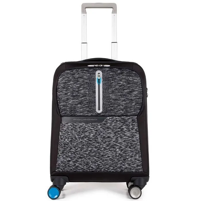 Trolley Piccolo 55 Cm Spinner 4 Ruote porta PC e iPad® con chiusura TSA bluetooth, manico-bilancia e battery pack | Piquadro BagMotic | BV3849BM-Nero