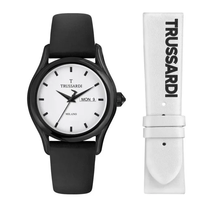 Trussardi Reloj Analógico para Hombre de Cuarzo con Correa en Cuero R2451127012