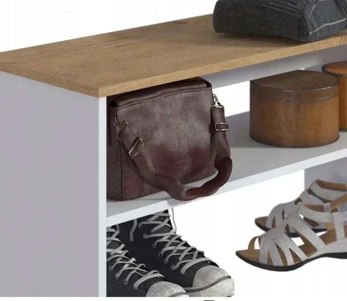 Tuckano Mueble para zapatos 88x45x33 JULIO blanco/roble sonoma