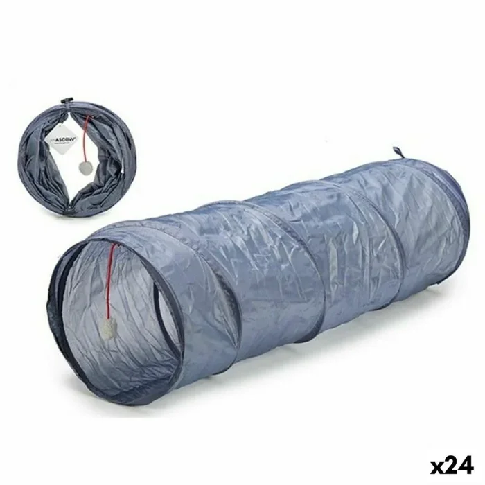 Túnel plegable para mascotas 90 x 25 x 25 cm (24 unidades)