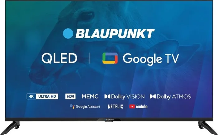 Tv 43″ blaupunkt 43qbg7000s 4k ultra hd qled, googletv, dolby atmos, wifi 2,4-5ghz, bt, negro