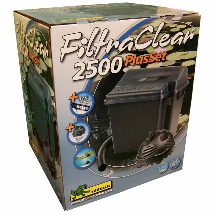 Ubbink Sistema de Filtración con 2 Cámaras FiltraClear 2500 PlusSet Filtro de Agua 1355164