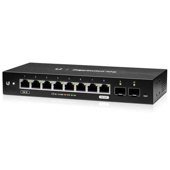 Ubiquiti networks edgeswitch 10x gestionado l2 gigabit ethernet (10/100/1000) energía sobre ethernet (poe) negro
