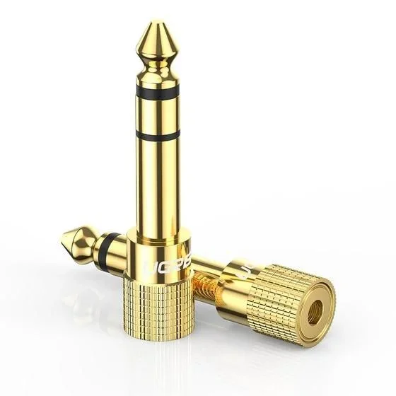 Ugreen 20503 cambiador de género para cable 6.35mm 3.5mm Oro
