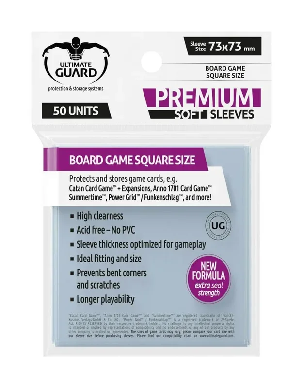 Ultimate guard premium soft sleeves fundas de cartas del juego de mesa cuadrado (50)