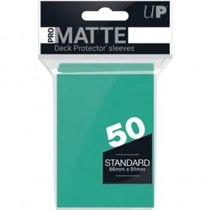 Ultra Pro Up-Standard Sleeves-Pro-Matte Mangas estándar, Unisex Adulto, Azul Turquesa, 66×91