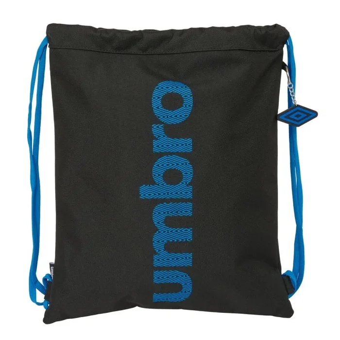 UMBRO JET BLACK – Mochila Saco Plano Grande, Mochila, Ideal para Niños de Diferentes Edades, Cómoda y Versátil, Calidad y Resistencia, 35×40 cm