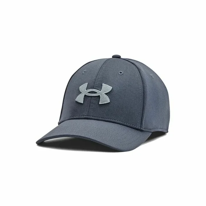 Under Armour Blitzing Cap Stretch Fit Caps, (044) Downpour Gray/Harbor Blue, S-M para Hombre