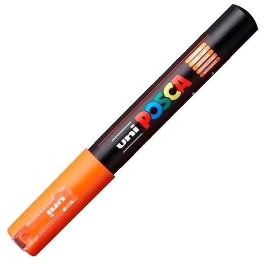 Uniball marcador posca pc-1m no permanente punta fina 0.7mm naranja