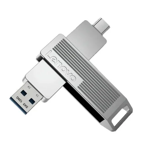 Unidad Flash Estado Sólido Móvil Lenovo Sx5 Pro USB 3.2 + Type-C 1T (Plateado)