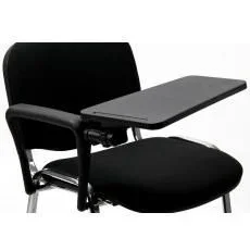 Unisit reposabrazos con mesita escritorio para silla confidente dado negro