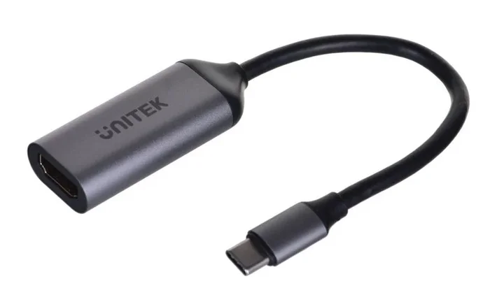 Unitek Adaptador USB-C a HDMI 4K. Streaming con HDCP2.3, soporta una amplia gama de dispositivos, incluidos Mac habilitados para USB-C. XPS, Surface y más. Plug & Play. Color gris espacio