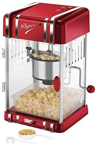 Unold Retro palomitas de maiz poppers Rojo, Plata 300 W