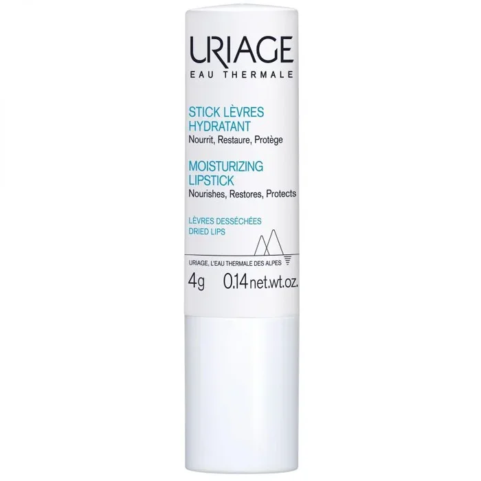 Uriage Eau Thermale Bálsamo Labial con Ácido Hialurónico, Manteca de Karité y Vitamina C – Bálsamo Labial Ultradulce Hidratante para Labios Secos y Agrietados – Hidratación Intensa – Unisex