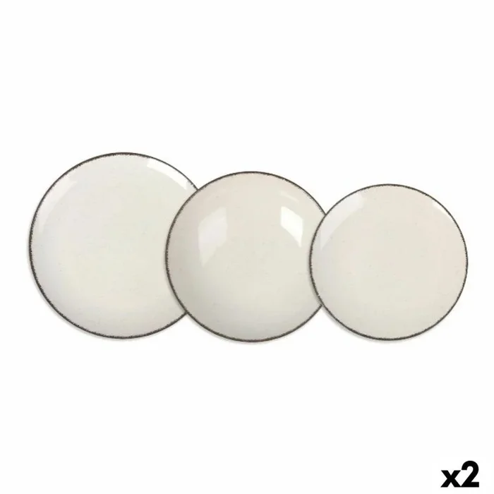 Vajilla la mediterránea anllo blanco 12 piezas (2 unidades)
