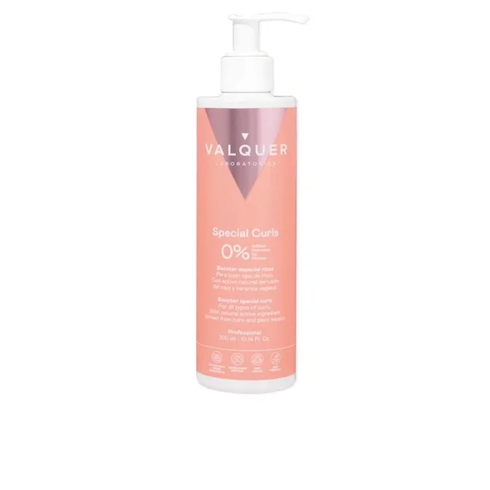 Valquer Booster Especial Rizos Zero. Gel Activador de Rizos Definidos Tratamiento para Cabello Rizado Método Curly. Con Keratina Vegetal y Activo derivado del Maíz. Vegano. 300 ml.