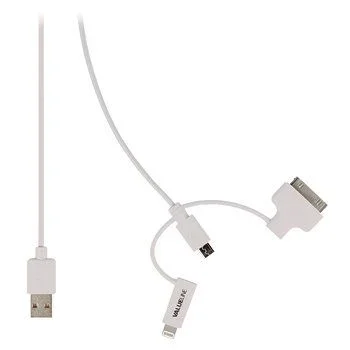 Valueline VLMP39410W1.00 cable USB USB 2.0 1 m USB A Micro-USB B Blanco
