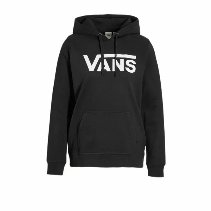 Vans Drop V Logo Sudadera con Capucha, Black, XL para Mujer