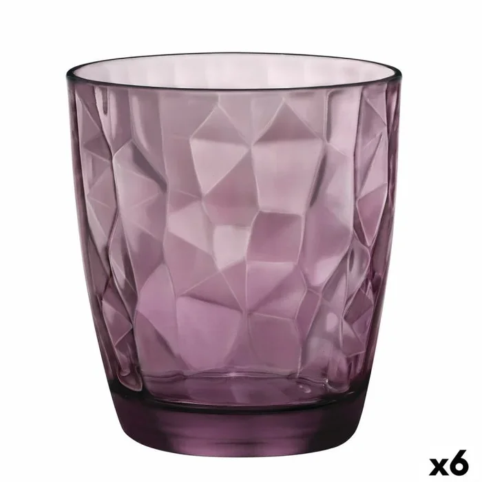 Vaso bormioli rocco diamond morado vidrio (390 ml) (6 unidades)