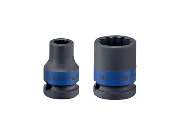 Vaso corto de impacto King Tony 1/2″ 12-puntas 24×42, herramienta resistente para mecánica y reparaciones