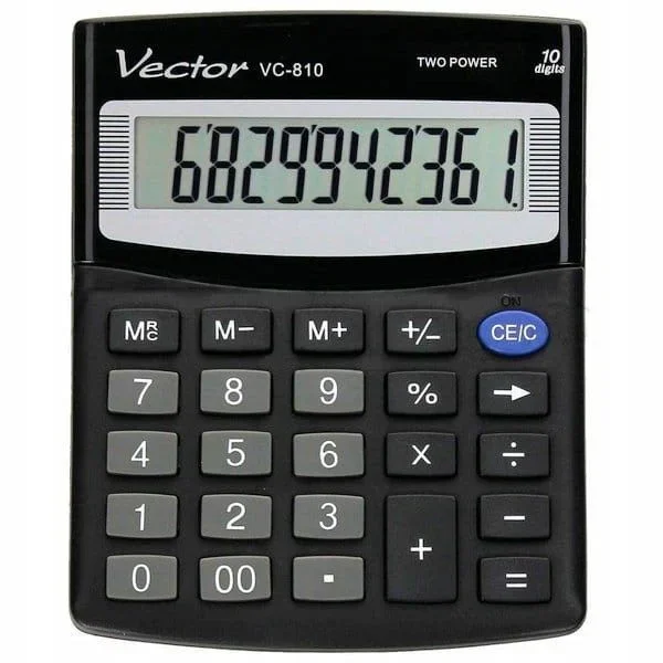 Vector calculadora de oficina vc-810 negra
