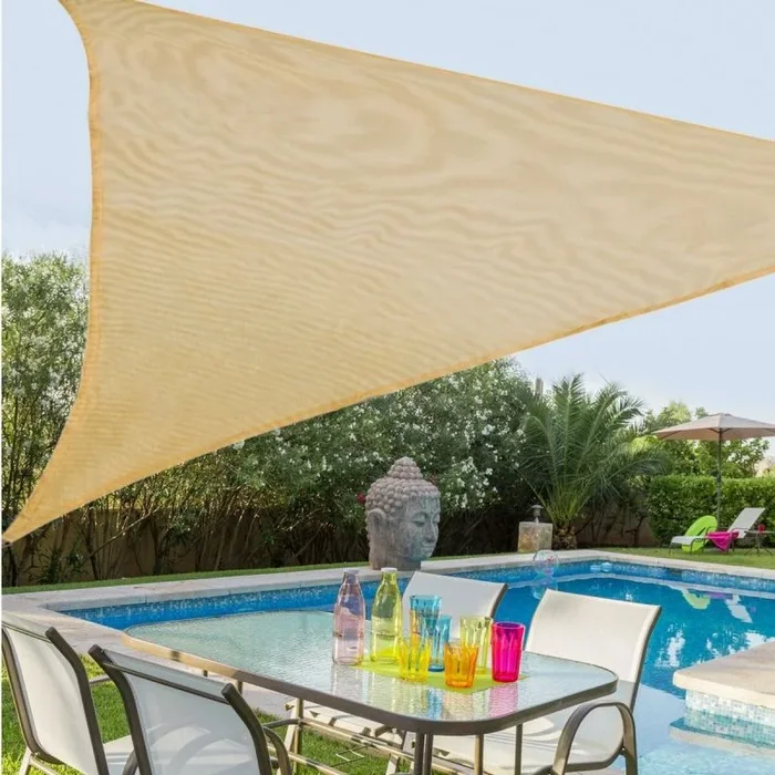 Velas de sombra toldo 3,5 x 3,5 m chocolate polietileno 350 x 350 x 0,5 cm