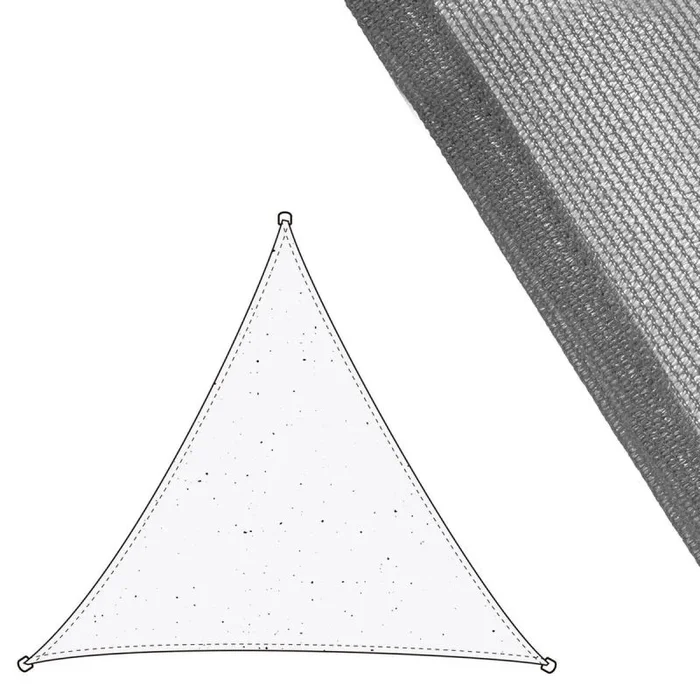 Velas de sombra toldo 3 x 3 m gris polietileno plástico 300 x 300 x 0,5 cm