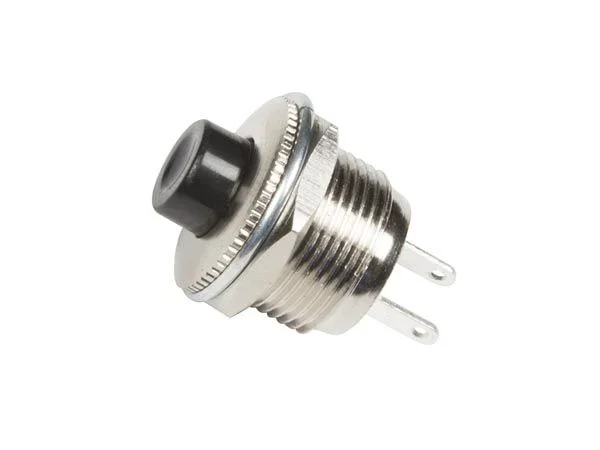 Velleman R1820B/B interruptor eléctrico Interruptor pulsador Negro, Metálico