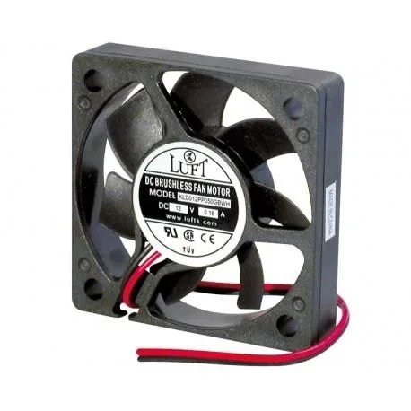 Ventilador 12Vdc Medidas 60x60x25mm 2 Cables Friccion LUFT